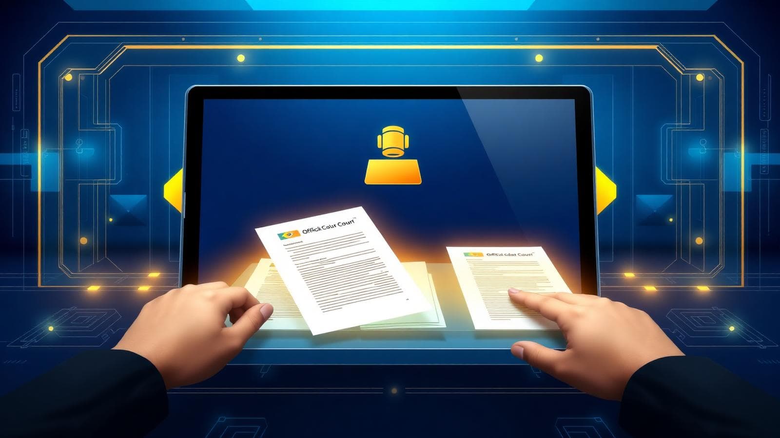 Sistema de acesso a documentos públicos de processos jurídicos